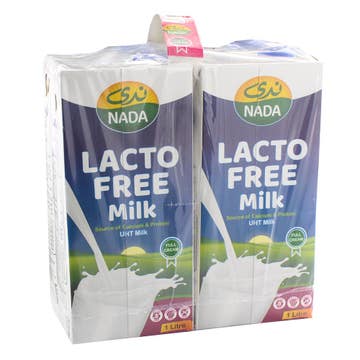 Nada Lacto Free UHT Milk 1L [4 Pack] - Available at Alosra Online Supermarket