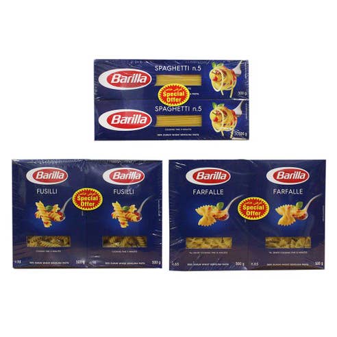 Barilla Pasta Assorted 2x500g [Special Offer] - Available at Alosra Online Supermarket