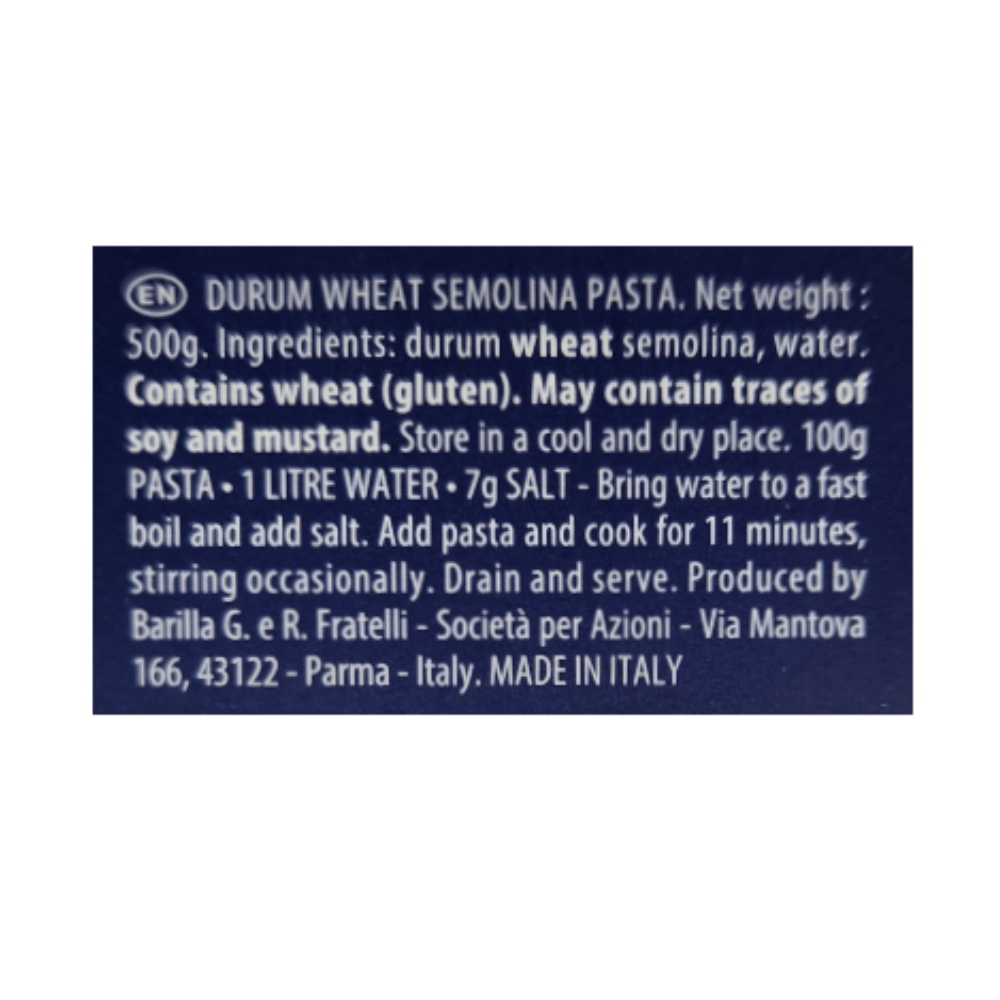Barilla Spaghettoni 500g back image