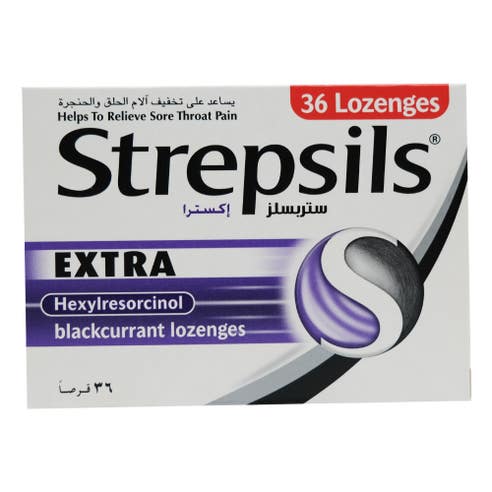 Strepsils Extra Blackcurrant Lozenges 36s - Available at Alosra Online Supermarket