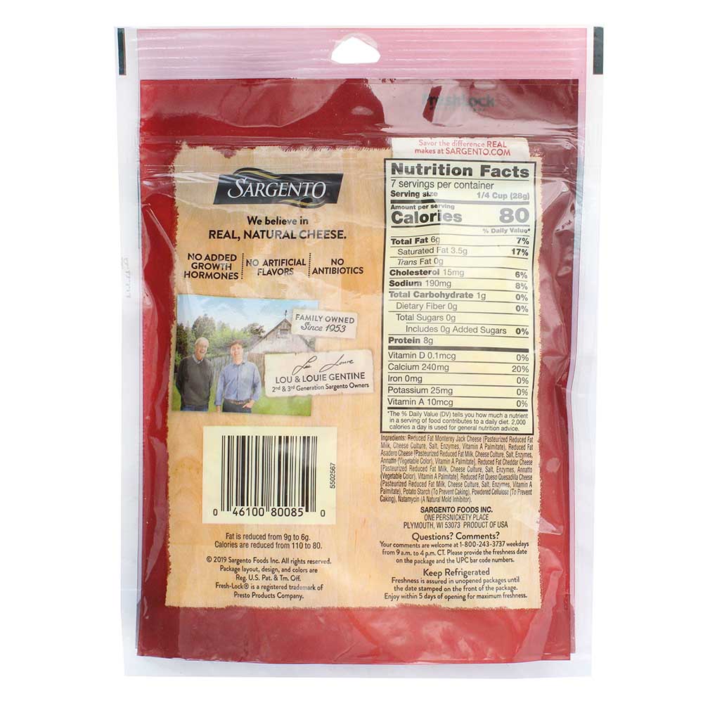 Sargento Reduced Fat 4 Cheese Mexican 198g - Bahrain Alosraonline supermarket