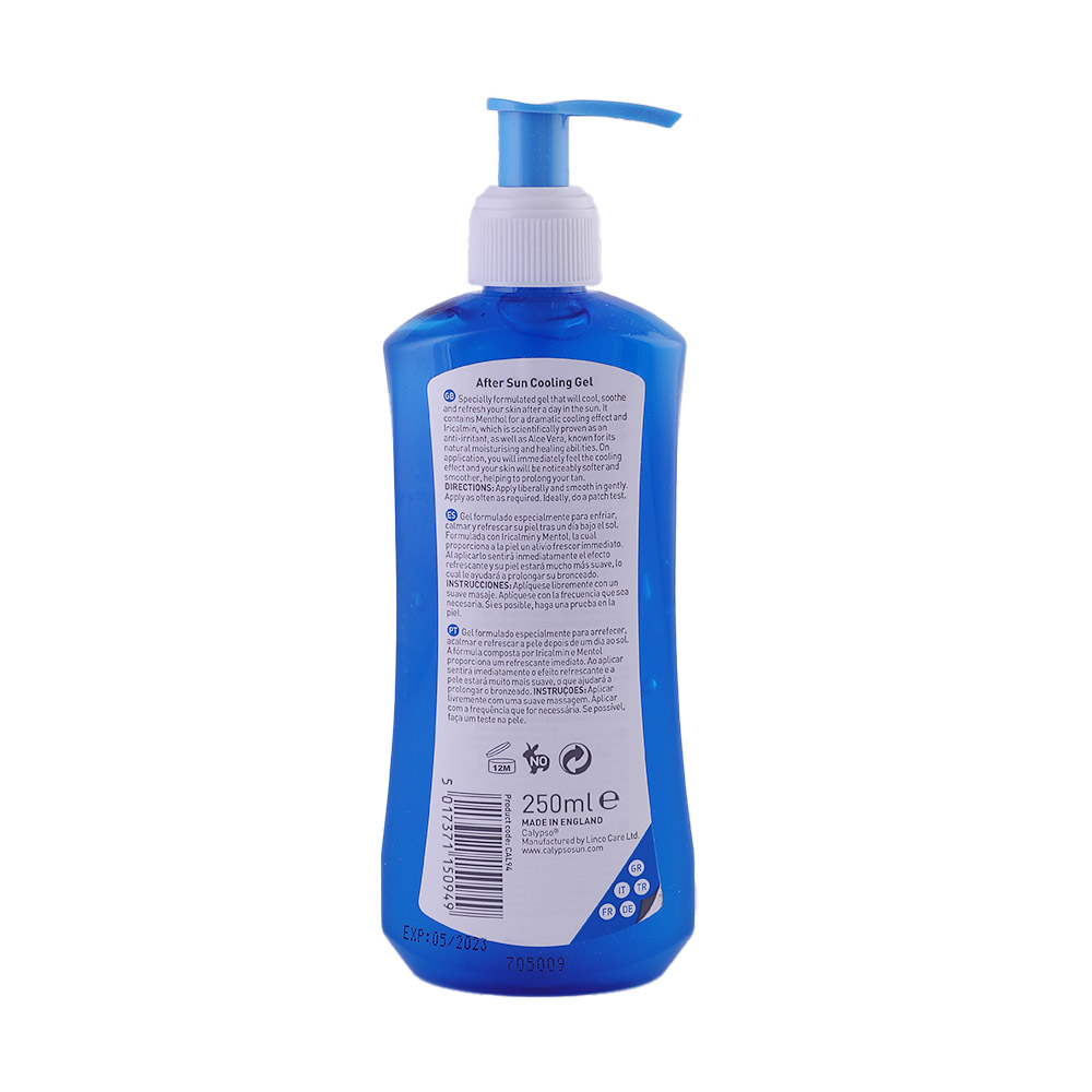 Calypso Cooling Effect After Sun Gel 250ml back image