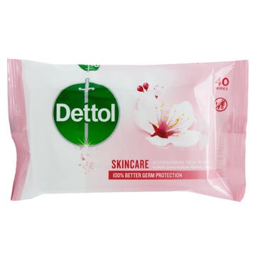 Dettol Skincare Antibacterial Wipes [40 Pieces] - Available at Alosra Online Supermarket