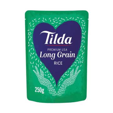 Tilda Steamed Long Grain Rice 250g - Available at Alosra Online Supermarket