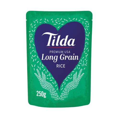Tilda Steamed Long Grain Rice 250g - Available at Alosra Online Supermarket