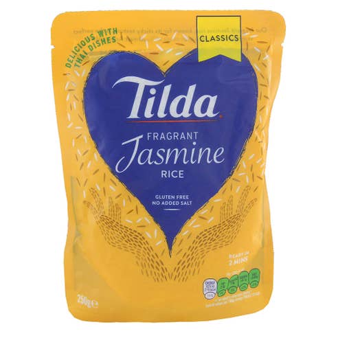 Tilda Steamed Fragrant Jasmine Rice 250g - Available at Alosra Online Supermarket