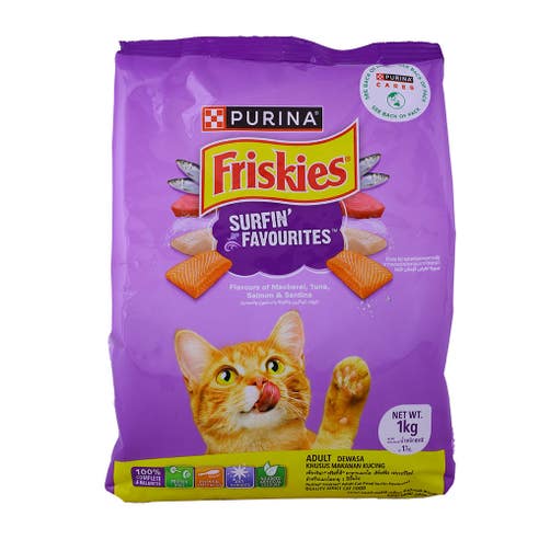 Purina Friskies Surfin Favourites Cat Food 1Kg 