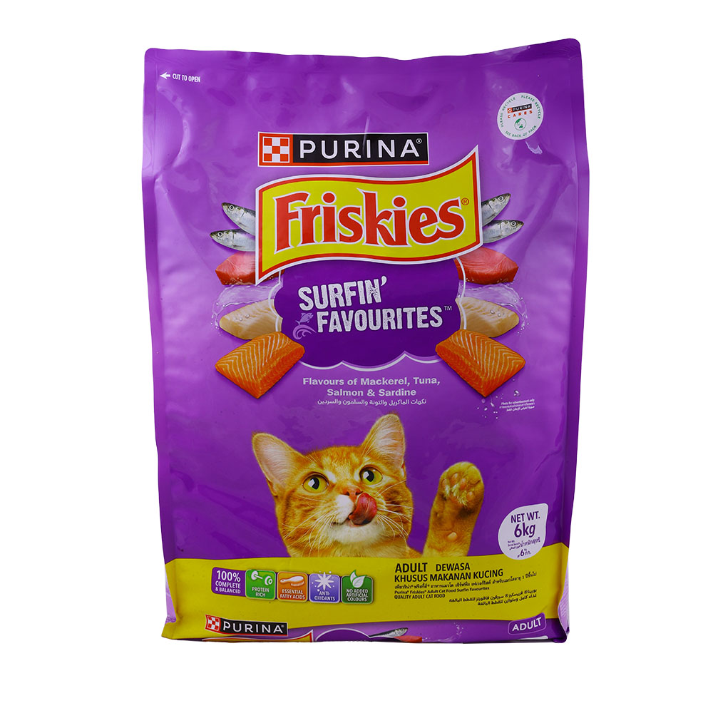 Purina Friskies Surfin Favourites Cat Food 6Kg