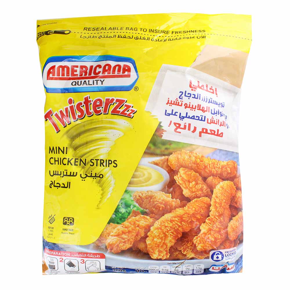 Americana Twisterz Mini Chicken Strips 750g - Available at Alosra Online Supermarket