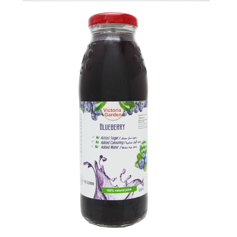 Victoria Garden Natural Blueberry Juice 300ml - Available at Alosra Online Supermarket