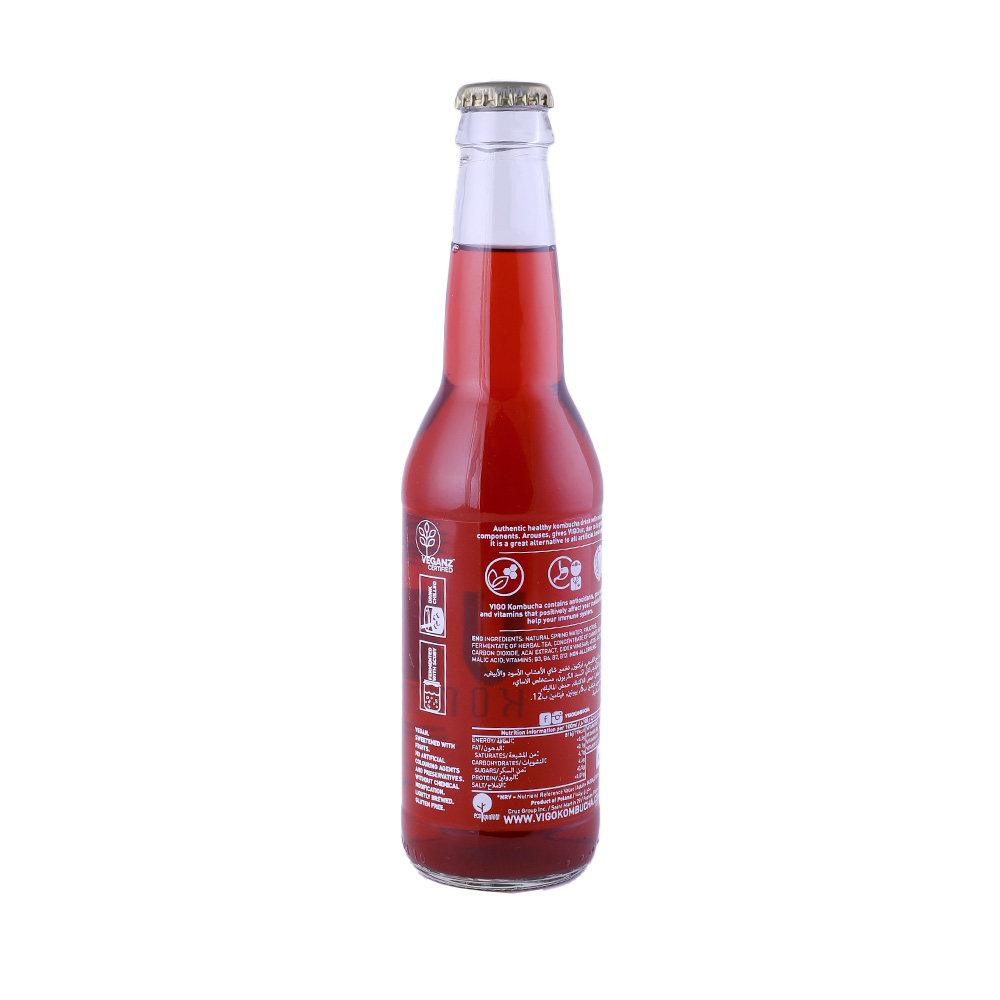 Vigo Acai Kombucha 330ml back image