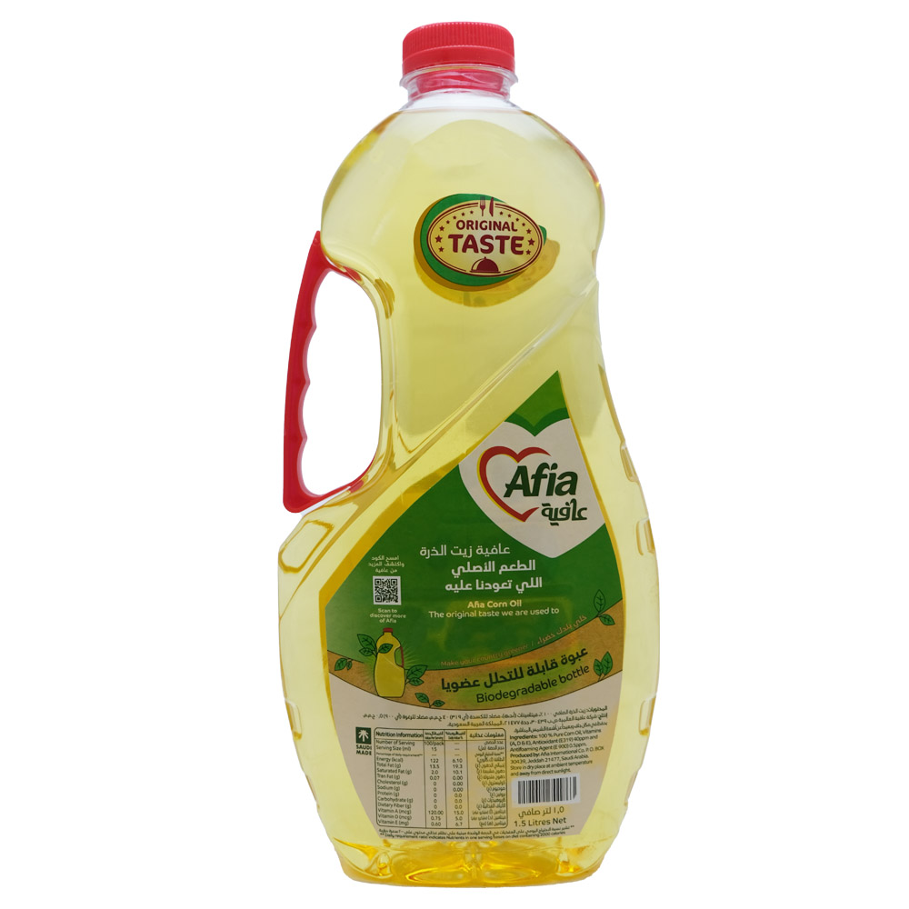 Afia Pure Corn Oil 1.5L back image