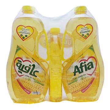 Afia Corn Oil Pet Bottle 2x1.5L+500ml Free 