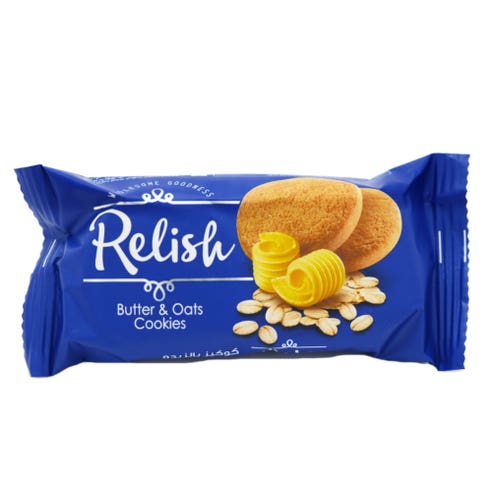 Nabil Relish Butter & Oats Cookies 42g - Available at Alosra Online Supermarket