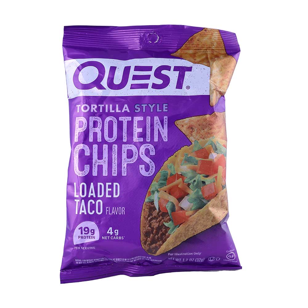 Quest Protein Tortilla Chips Loaded Taco 32g - Available at Alosra Online Supermarket
