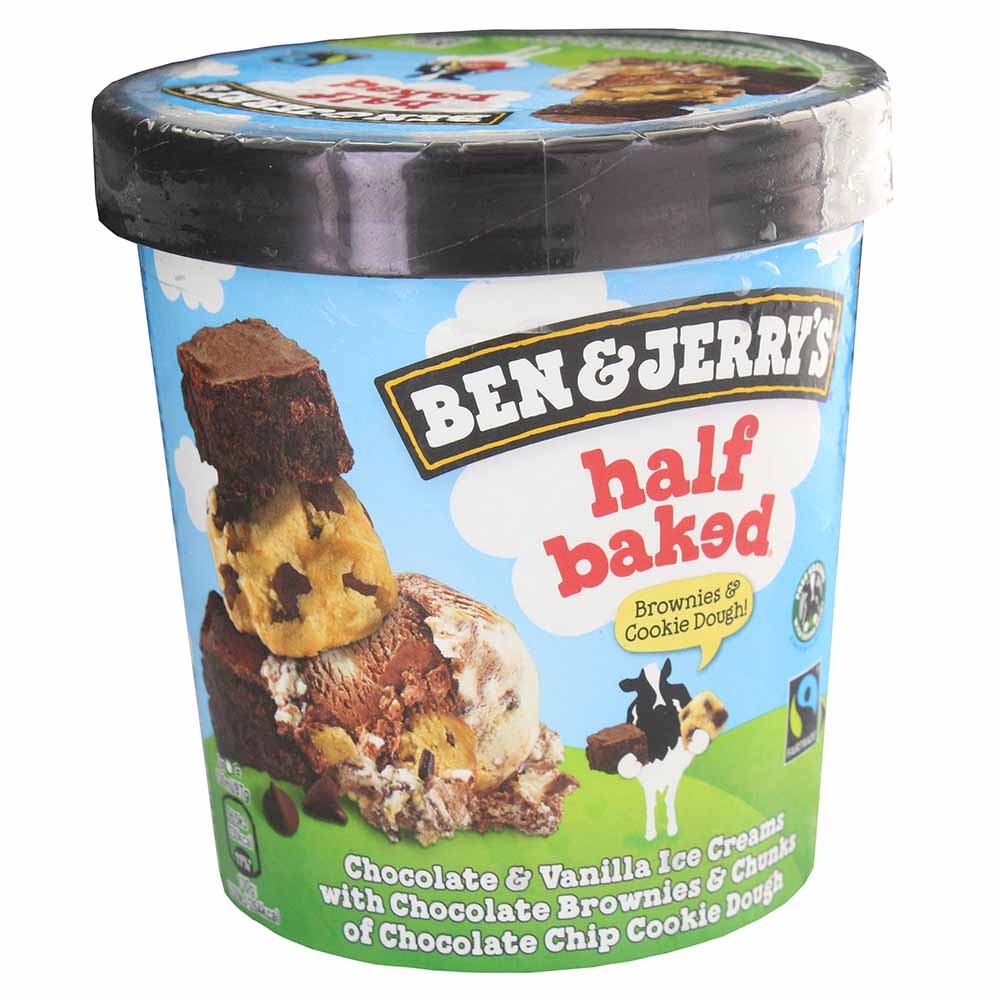 Ben & Jerry's Half Baked Ice Cream 465ml - Available at Alosra Online Supermarket