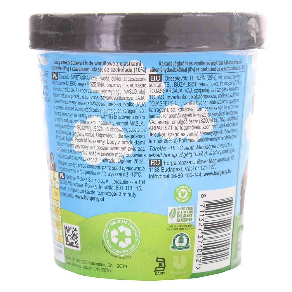 Ben & Jerry's Half Baked Ice Cream 465ml right side image