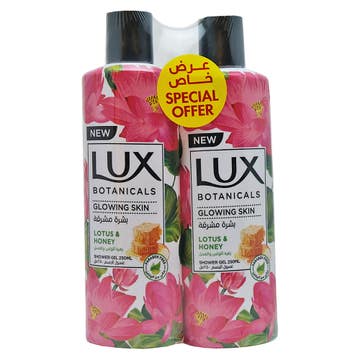 Lux Botanicals Lotus & Honey Shower Gel 2x250ml [Special Offer]