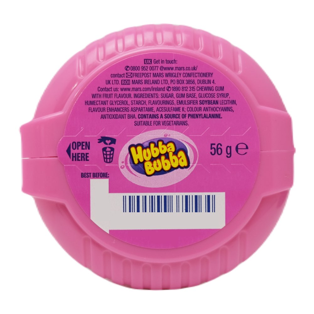 Hubba Bubba Fancy Fruits 56g back image