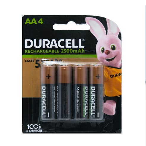 Duracell Rechargeable 2500 MAH AA 4 - Available at Alosra Online Supermarket