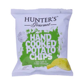 Hunter Gourmet Hand Cooked Sea Salt & Vinegar Potato Chips 40g - Available at Alosra Online Supermarket