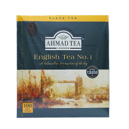 Ahmad English No.?1 Black Tea 100 Tea Bags 200g - Available at Alosra Online Supermarket