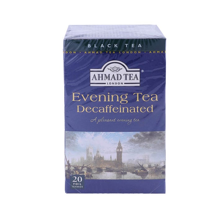 Ahmad Evening Decaffeinated Black Tea 20 Tea Bags 40g - Available at Alosra Online Supermarket