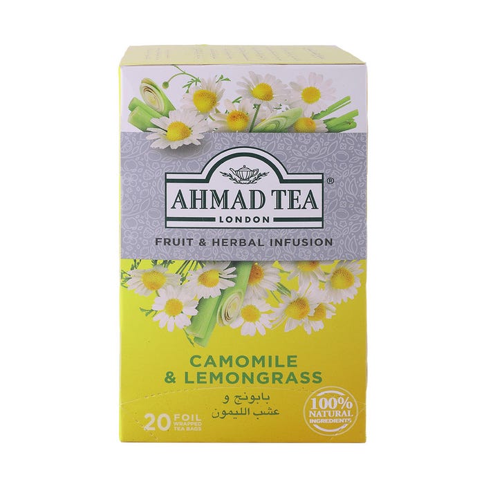 Ahmad Camomile & Lemongrass Tea Alufoil Bags - Available at Alosra Online Supermarket