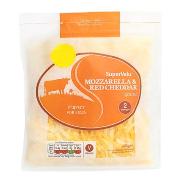SuperValu Grated Red Cheddar & Mozzarella Cheese 200g - Available at Alosra Online Supermarket