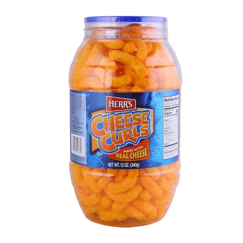 Herr's Cheese Curls Snack 12Oz 