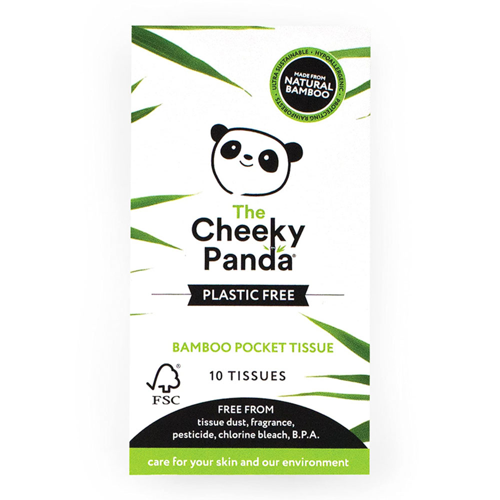 The Cheeky Panda Plastic-Free Bamboo Pocket Tissues 10 Sheets - Available at Alosra Online Supermarket