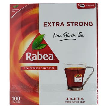 Rabea Extra Strong Fine Black Tea Bags 100's