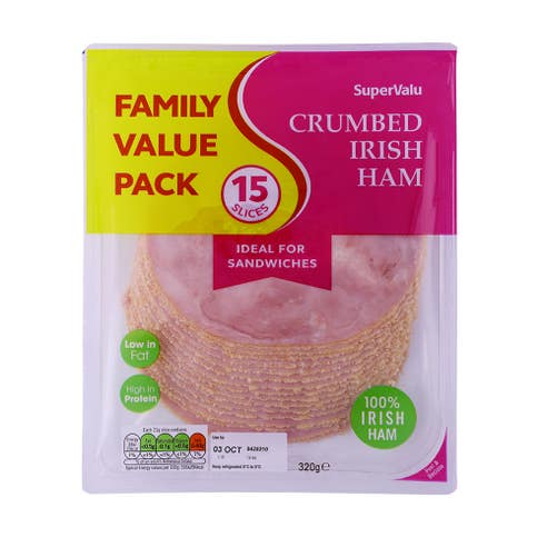 SuperValu Pork Family Pack Crumbed Irish Ham 320g [Contains Pork] 