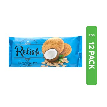 Nabil Relish Coconut & Oats Cookies 12x28g