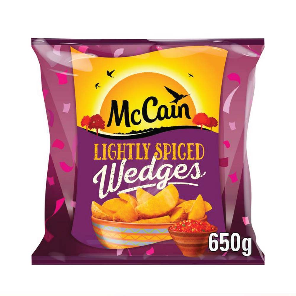 McCain Lightly Spiced Potato Wedges 650g – Available at Alosra Online Supermarket