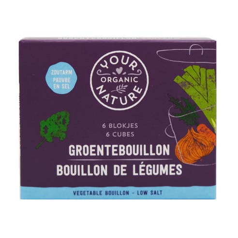 Your Nature Organic Low Salt Clear Vegetable Bouillon 54g 