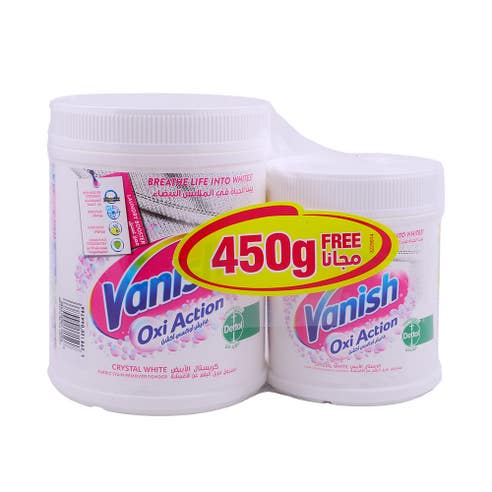 Vanish Oxi Action Fabric Stain Remover Powder White 900g + 450g Free [Special Offer] 