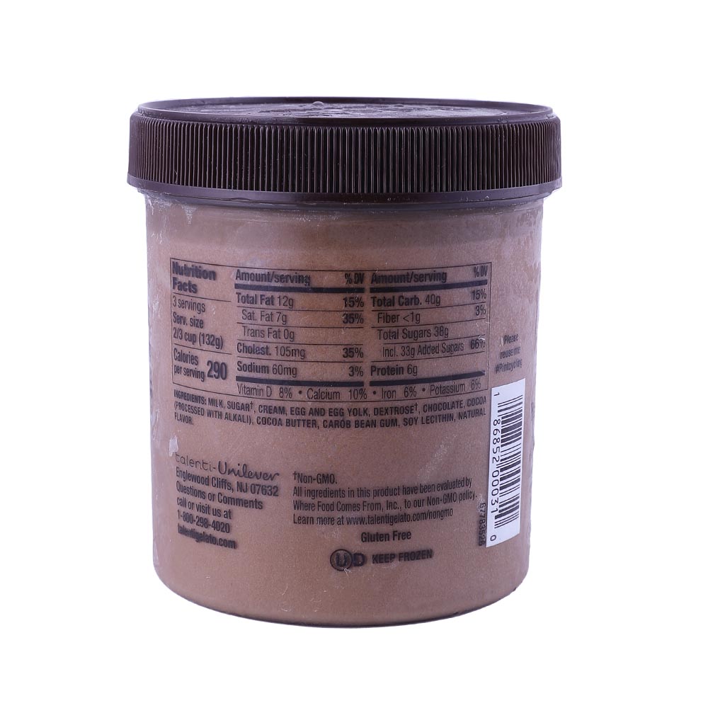Talenti Belgian Chocolate Gelato 473ml back image