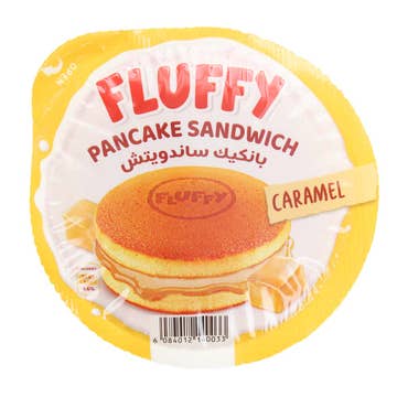 Fluffy Pancake Sandwich Caramel Filling 