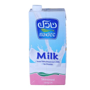 Nadec UHT Long Life Skimmed Milk 1L 