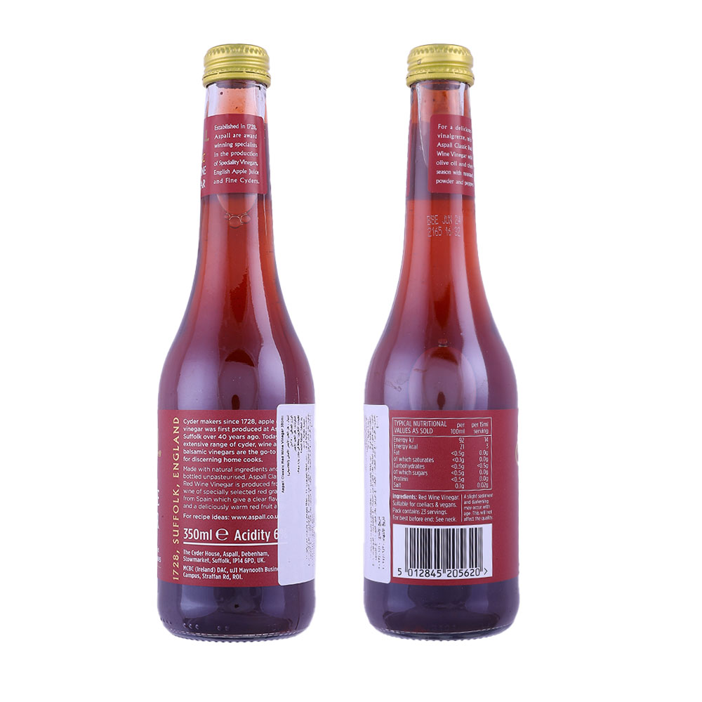 Aspall Classic Red Wine Vinegar 350ml [Contains Pork] back image