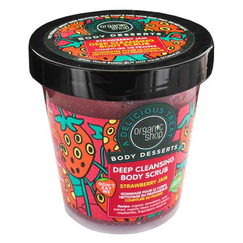 Organic Shop Strawberry Jam Body Scrub 450ml 