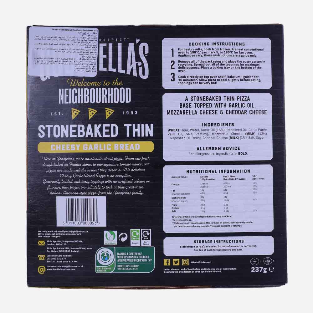 Goodfellas Cheese Garlic Bread 237g back image