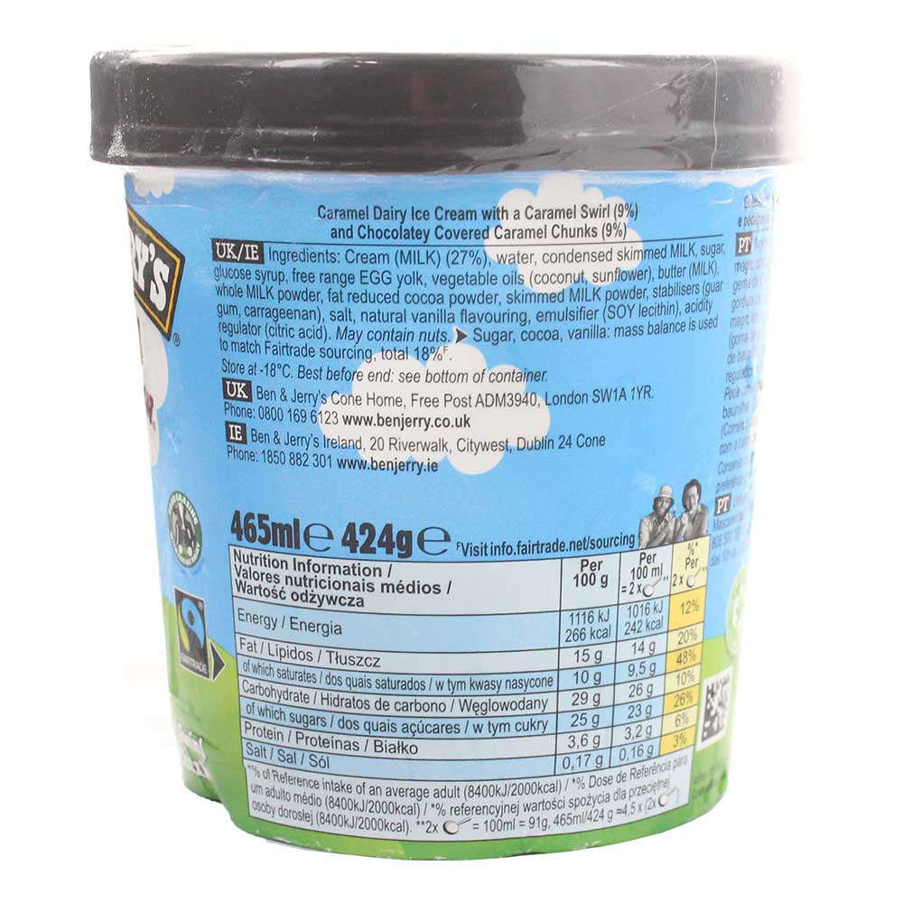 Ben & Jerry's Caramel Chew Chew 465ml - Bahrain Alosraonline store