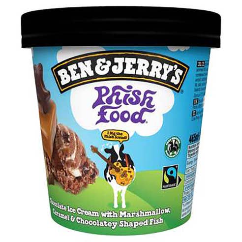 Ben & Jerrys Phish Food Ice Cream 465ml 
