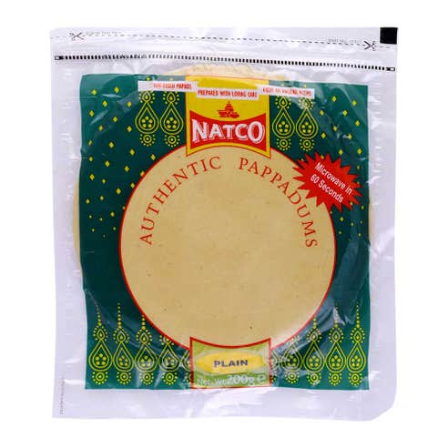 Natco Urid Plain Papad 200g 