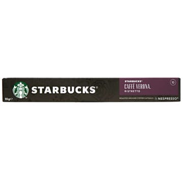 Starbucks Caffe Verona Ristretto Roasted Ground Coffee Capsules 55g 