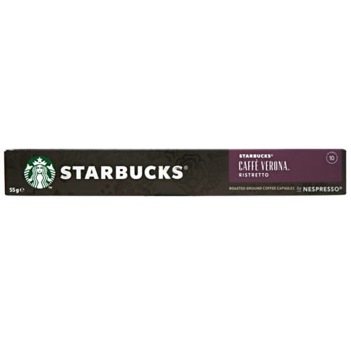 Starbucks Caffe Verona Ristretto Roasted Ground Coffee Capsules 55g 