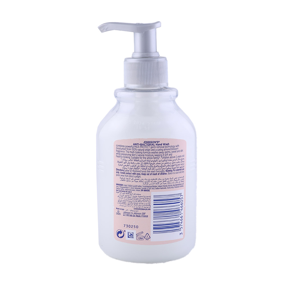 Johnsons Anti-Bacterial Almond Blossom Hand Wash 300ml back image