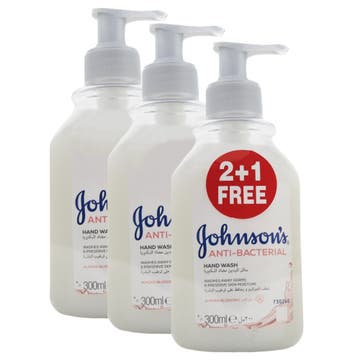 Johnsons Anti-Bacterial Almond Blossom Hand Wash 3x300ml [Special Offer] 